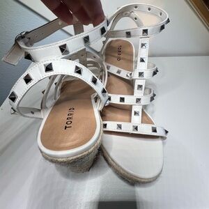Torrid White Studded Sandals